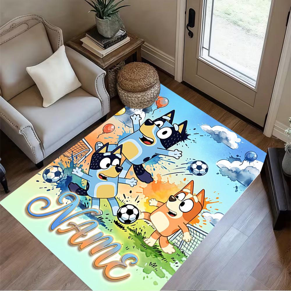 Soccer Fun Personalized Text Area Rug Suitable for Dining Room Hallway Bedrooms Outdoor Anti-slip Rug Office home decor
