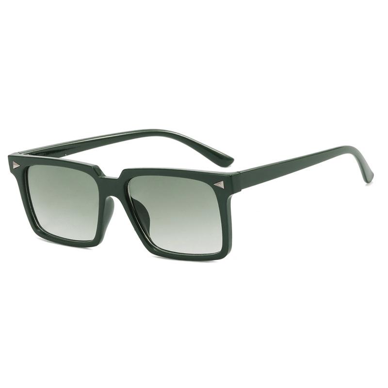 Vintage Square Sunglasses Men Women UV400 Retro Leopard Eyewear Classic Rivets Decoration Shades Rectangle Sun Glasses
