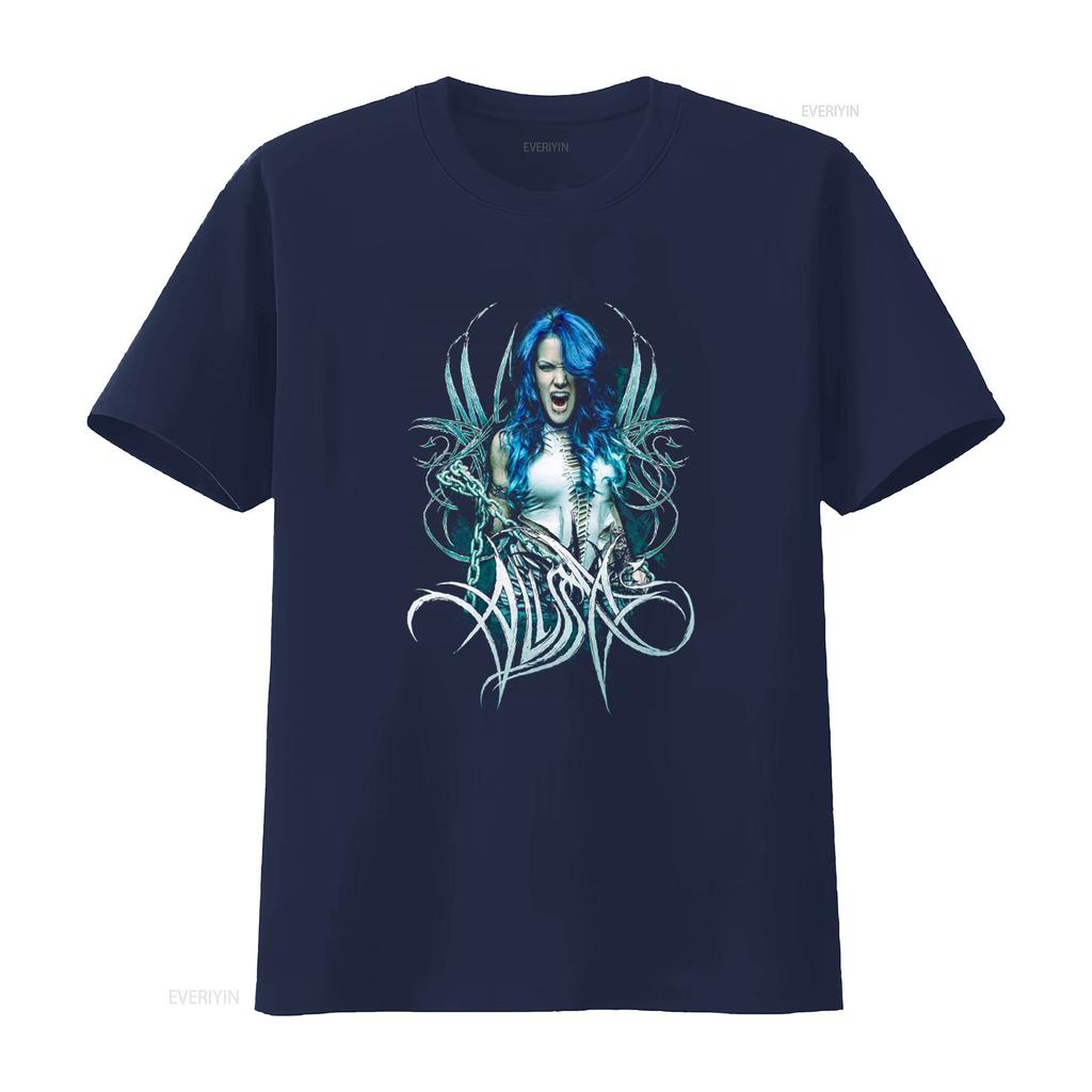 Camiseta Alissa White Gluz Foto Logo Ajustada para Hombre Talla Pequeña Diseño Gótico Rock Negro vintage Lavada Unisex gráfica Elegante Casual
