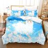 White Swan Bedding Sets Cartoon Animal Kid‘S Duvet Cover Boys Girls Cute King Quilt Cover Bedroom Bed Set Queen Bedding Set