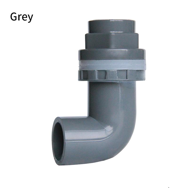 I.D20 ~ 50mm PVC acvariu 90° cot drenaj conector pește rezervor preaplin îmbinări admisie apă ieșire țeavă de alimentare DIY drenaj fitinguri