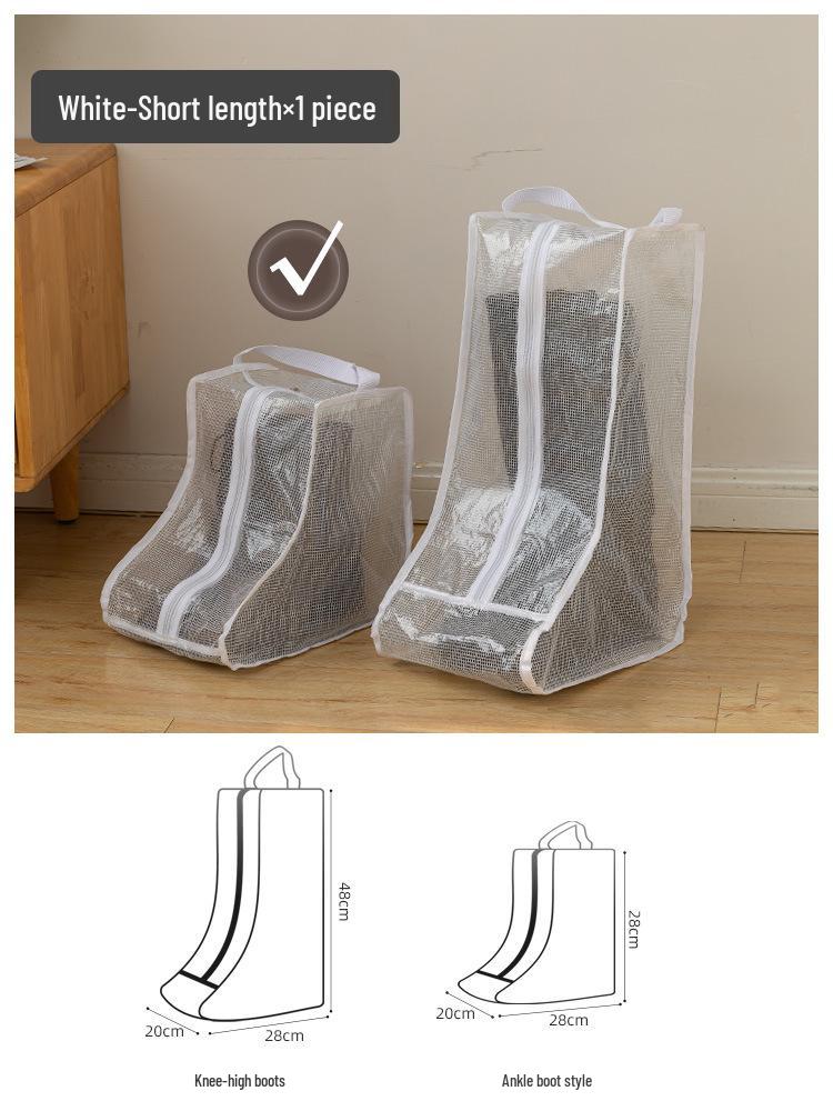 Three-Dimensional Transparent Boot Storage Bag: Dustproof & Moistureproof Protector for Long and Short Boots, Ideal for Seasonal Organization.