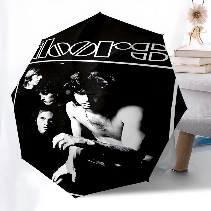 1pc The Doors Automatic Open, Windproof, Compact Travel Umbrella, Gift for Birthday, Christmas, Business 93069