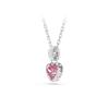 Swarovski Heart Necklace Pink Rhodium 5757789