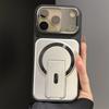 Fold Stand Magnetic Armor Case for 17 Air 16 15 14 Plus 13 12 11 Pro Max For Magsafe Camera Holder Lens Protection Cover