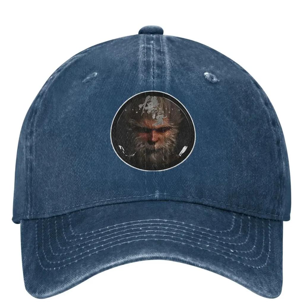 Black Myth Wukong Circle Denim Baseball Cap Outdoor Sport Hip Hop Dad Hats Summer FeUnisex Unisex Trendy SunProof Baseball Caps