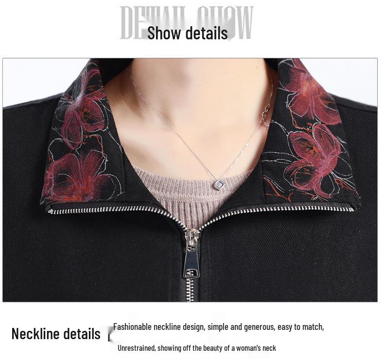 Grandma's Casual Zipper Vest for Elderly Women - Spring/Fall Style