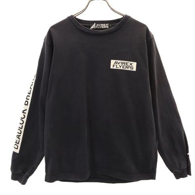 AVIREX FLYERS Long Sleeve T-shirt M Black Ron T Men's Used