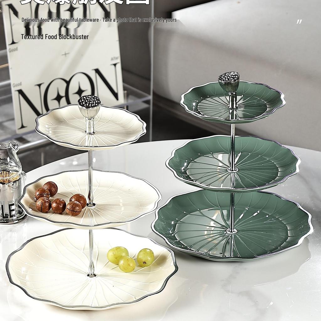 Elegant Multi-Layer Coffee Table Display Stand for Snacks, Fruits, and Desserts