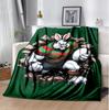 South Sydney Rabbitohs Flannel Blanket Soft Warm All-Season Throw, Design for Camping, Car Travel, Hiking Sofa, Bed, Office Perfect Gift for Parties