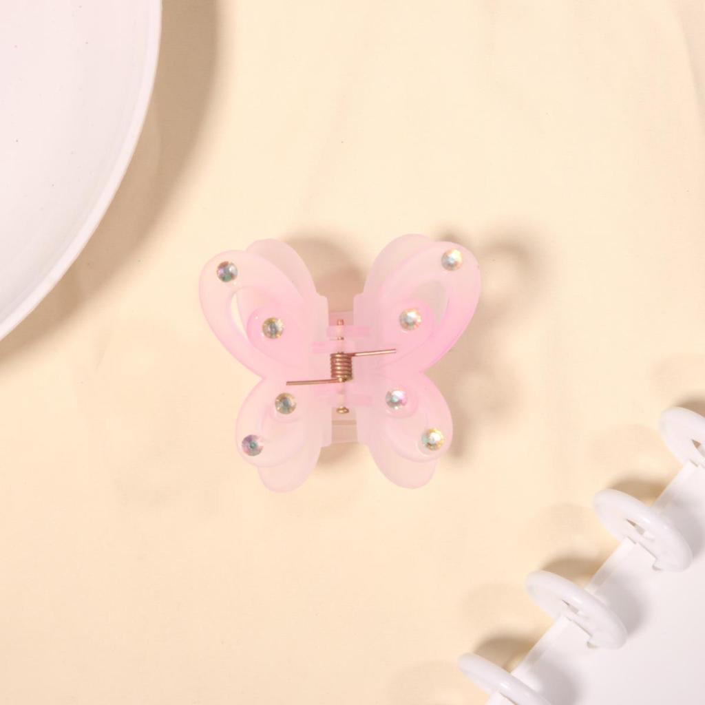 Gradient Jelly Color Double-Layer Butterfly Hair Clip - High-End Updo Shark Clip for Women