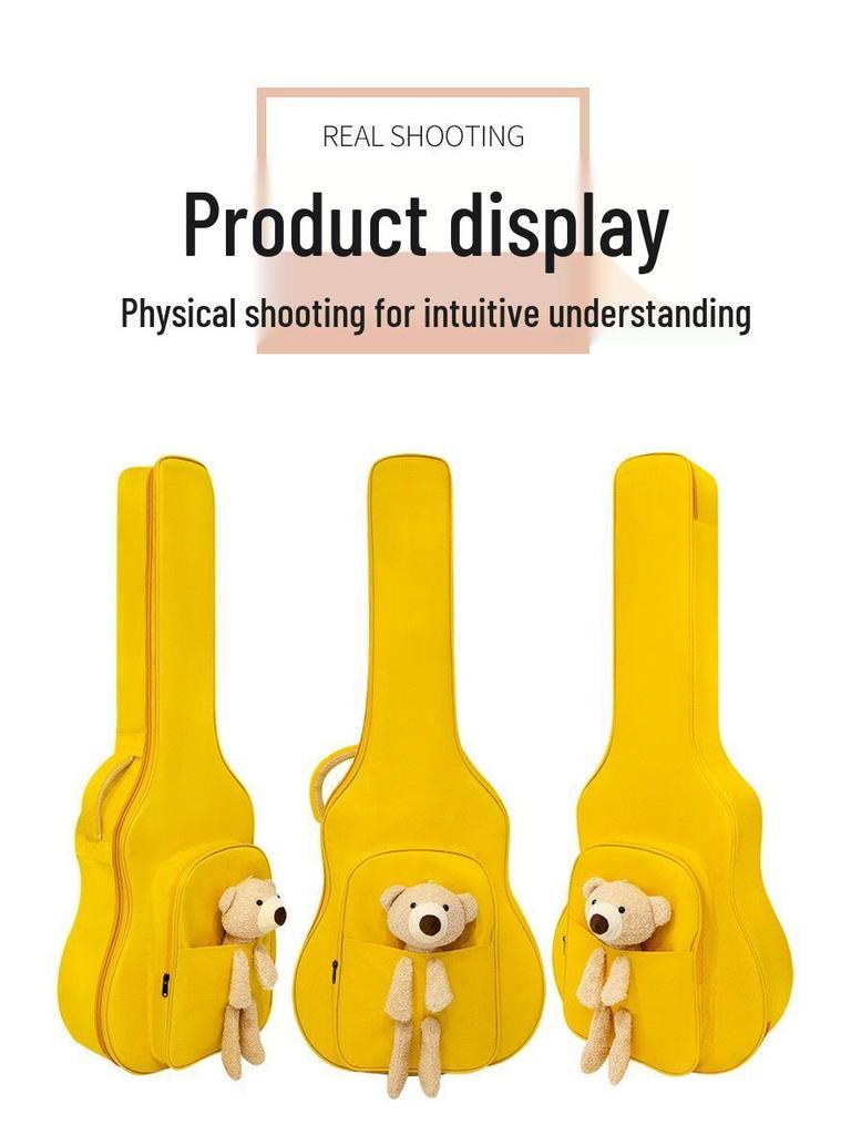 Akusticus Folk Guitar Gig Bag: Cute Personality Backpack for 40/41/36 Inch Guitars