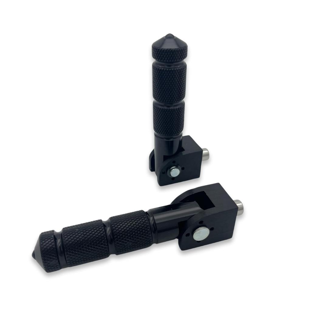 VERUNIS Universal Bike Tandem Step Foldable Left and Right Set M8 Aluminum Bike Step Black BLACK