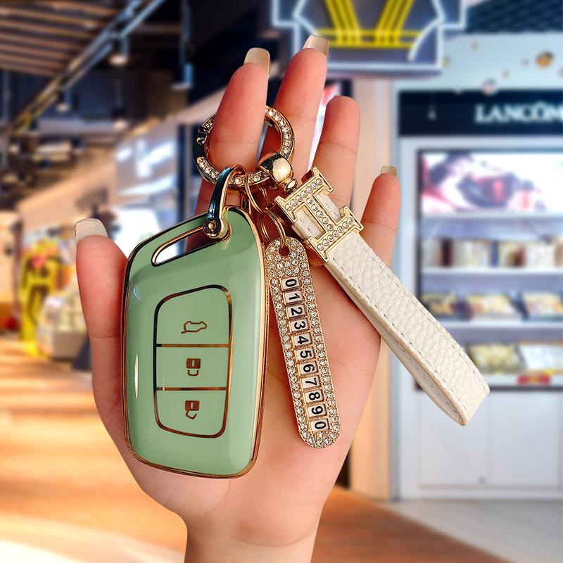 Neuer Baojun RC6/RM5/RS5/RS3 TPU Schlüsselanhänger - Autoschlüsselhülle mit Schnalle