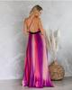 2020 Spring/Summer Women's Sexy Deep V Rainbow Mesh Suspender Dress