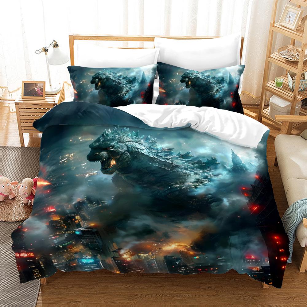 Lyw3D Digital Printing Diy Quilt Set Three-Piece Set European And American Bedding Three-Piece Set