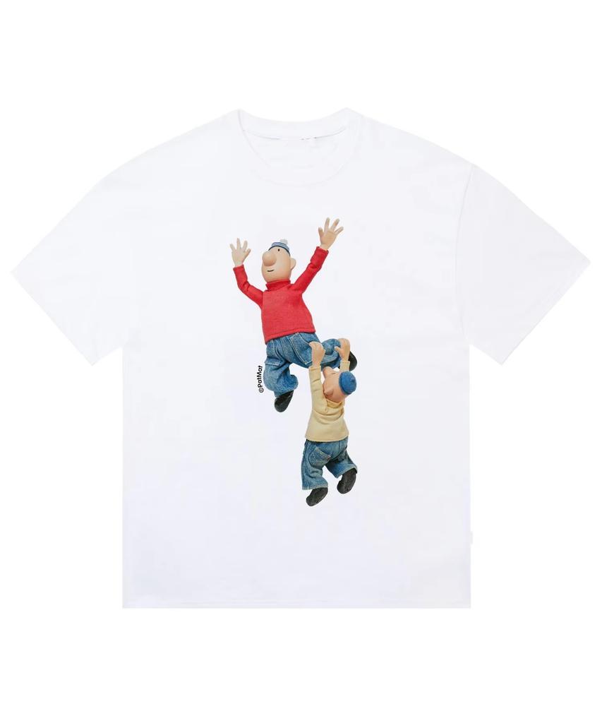 2026 Relaxing For Fun Cartoon Character Print Pattern Fashion Short Sleeve Crew Neck Casual Loose Street Wear Sports TShirt