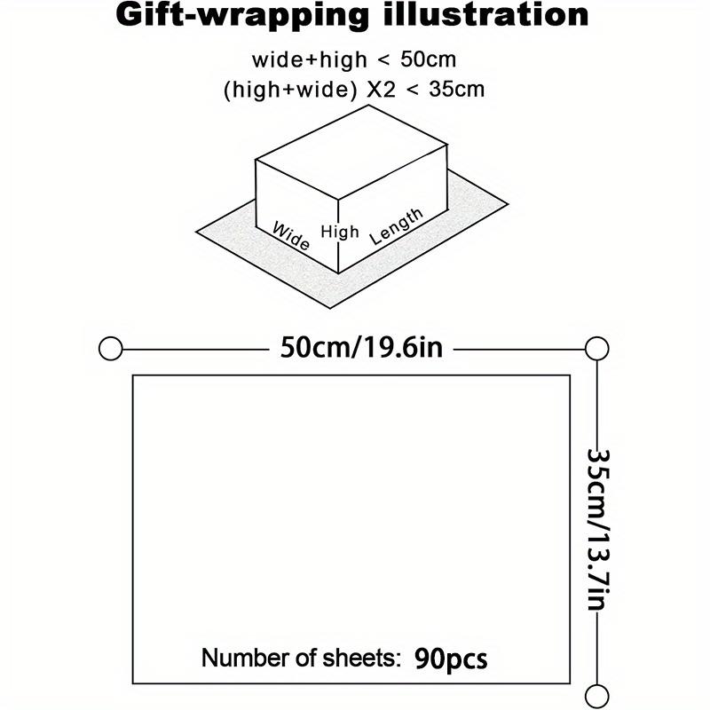 90 Sheet Tissue Paper Wrapping Paper 14"x20"for Wedding Valentine Mother's Day Birthday DIY Art Craft Party Favor Packing Paper Decoration