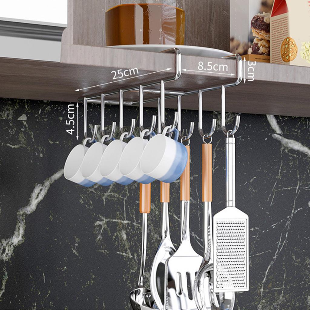 Stainless Steel Under Cabinet Hanging Organiser For Kitchen Pot Lid Rustproof Cutting Board Holder with Hook