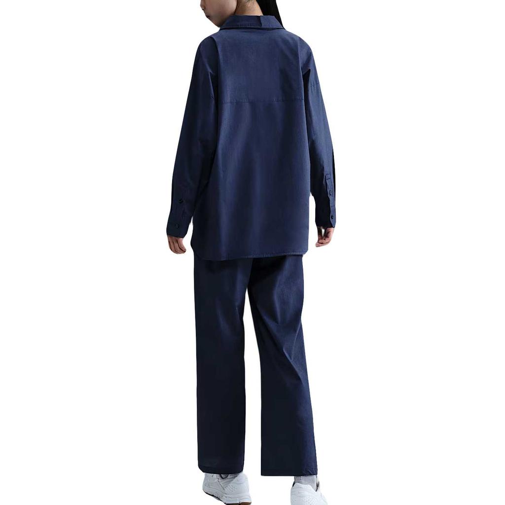 Nike Sportswear SS25 Chill Poplin Swoosh Casual Fashion Simple Versatile Long Sleeve Shirt Women shirts HJ0716-410