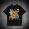 Mechanical Series Trendy T-shirt Bulbasaur Charmander Squirtle Pikachu Pure Cotton Loose Short-sleeved Clothing