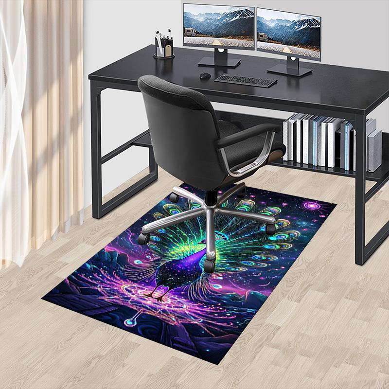 1PC peacock, cosmic Extra Large Non Slip Floor carpet, Office, family, bedroom, Studio   Large Area Rug Indoor Rugs, , Vibrant Colors