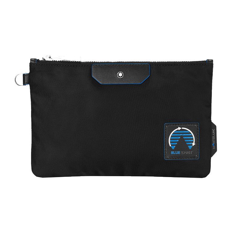 

Montblanc Blue Declaration Series Zipper Closure Nylon Shoulder Bag Men Bags Black 128736 Basic Set (Bag+Dust Bag)