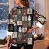Women's Fashion Casual Long Sleeve Christmas Printed Round Neck Top Sweatshirt