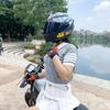 Qike Cycling Helmet Men and Women Personalized Electric Vehicle Hard Hat Four Seasons Knight Bluetooth Locomotive Full Helmet Motorcycle