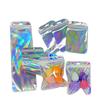50pcs Thicken Ziplock Bags Resealable Opp Bags Holographic Laser Color Plastic Pouch for Jewelry Display Packaging Storage Bag