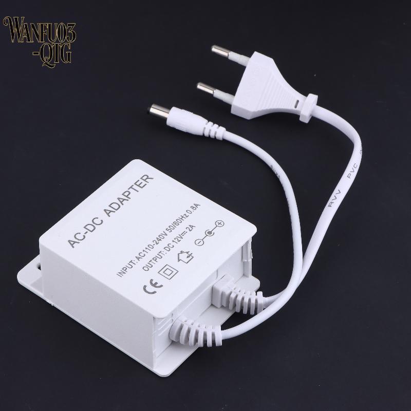 Hot 1PC Waterproof Power Adapter DC12V 2A EU Plug For CCTV Security Surveillance AHD Camera Charger NVR DVR Input 100V-240V