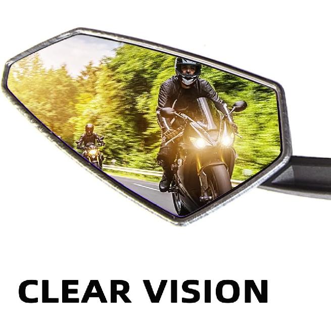 Universelle Motorrad-Rückspiegel aus Kohlefaser mit 10 mm 8 mm Kompatibel mit Honda Grom Yamaha Kawasaki und mehr