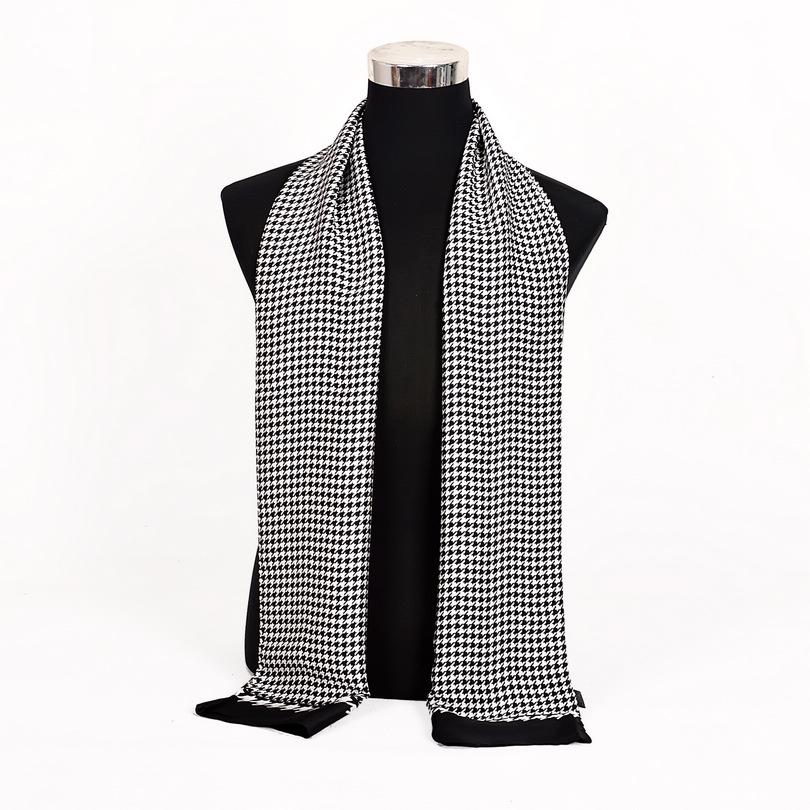 [BYSIFA] Winter Business Men Scarves New Brand Male Long Silk Scarf Cravat Double Faces Coffee Paisley Men Neck Scarf 170*30cm