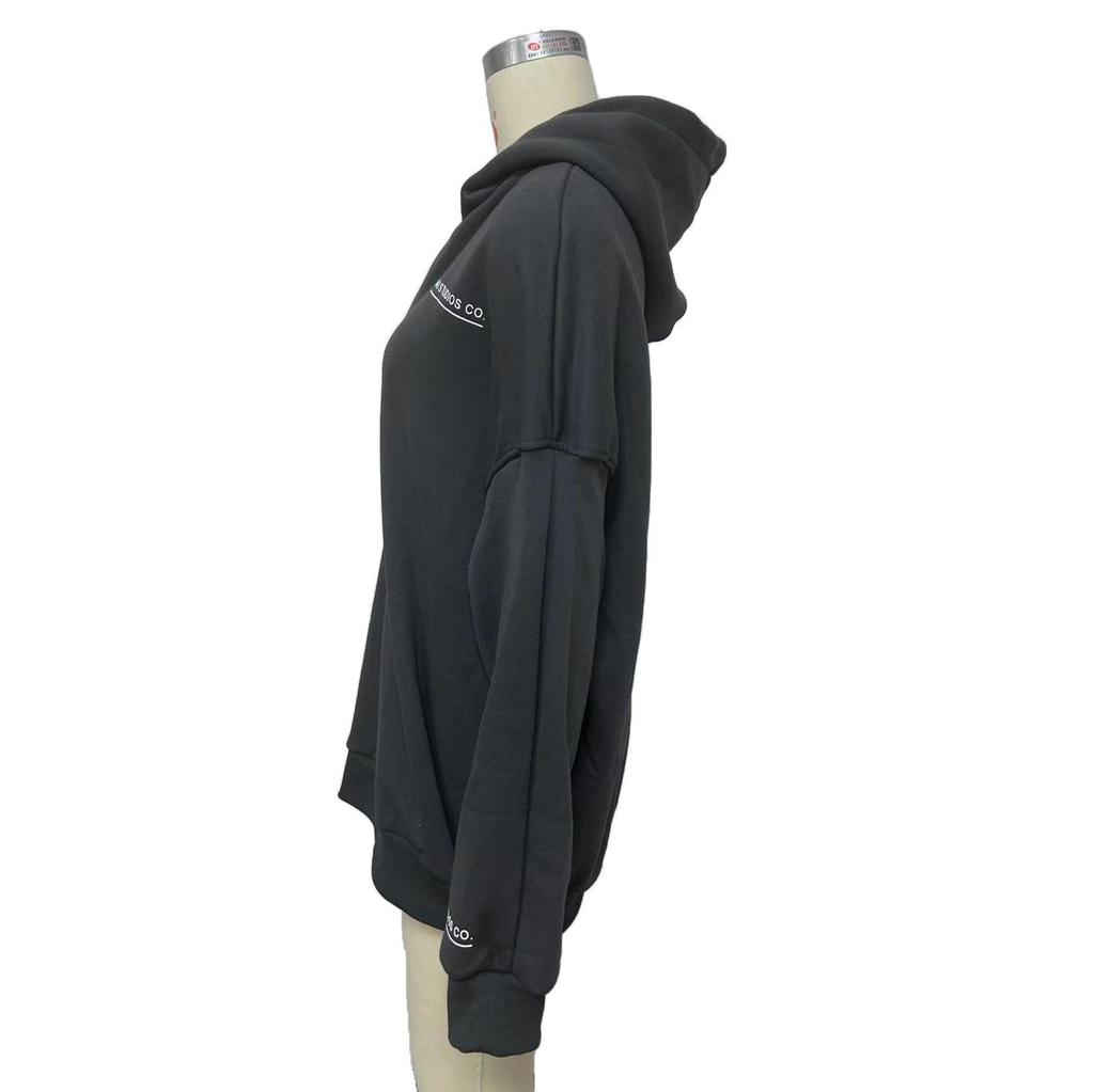 Damen Langarm Kapuzenpullover V-Ausschnitt Lockere Pullover Damen Tops Einfarbig Sweatshirts