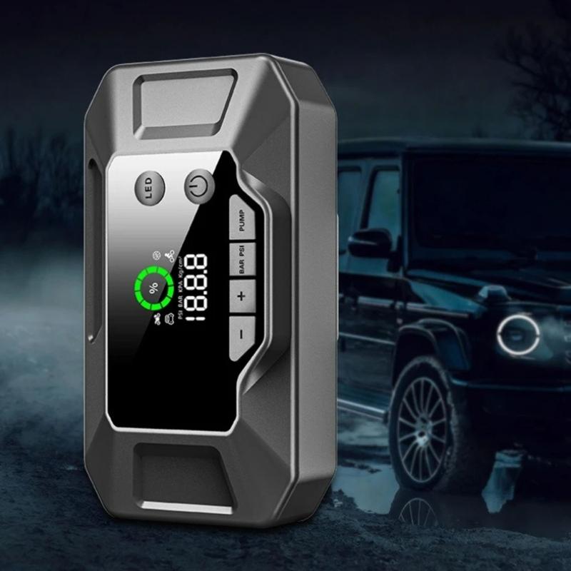 Compact Emergency Car Battery Booster And Air Compressor Tire Inflator With 35L/Min Inflation Rate For Roadside Assistance