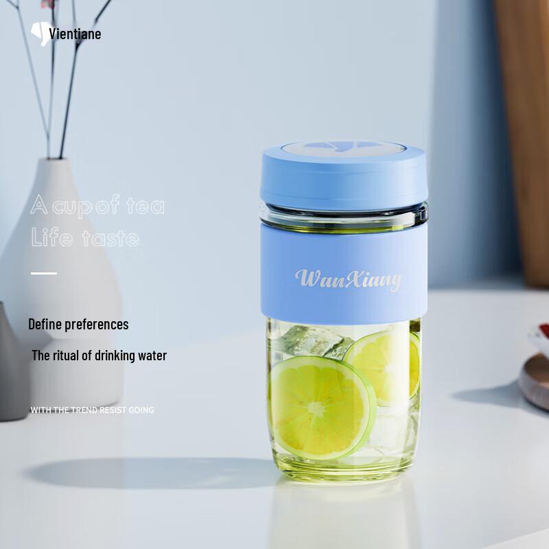 WANXIANG Single-Layer Silver Ion Antibacterial Glass Tea Cup