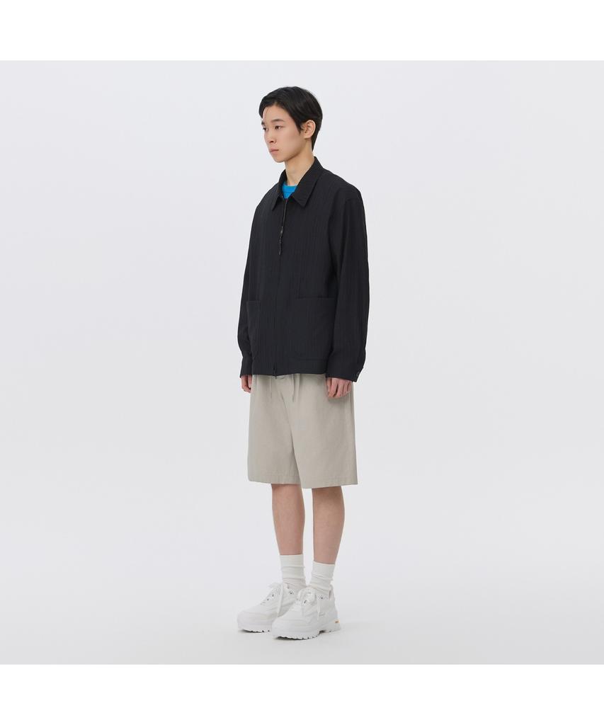 Keoseuuteommellou Gray Cotton Drawstring Shorts Cwpam26362Gyl
