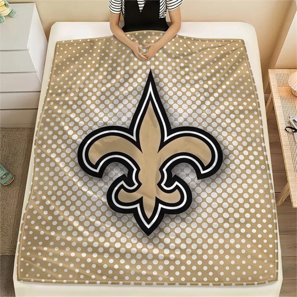 New Orleans Saints Flannel Blanket, High quality Comfortable for All Seasons, Home Decor, Warmth and Comfort