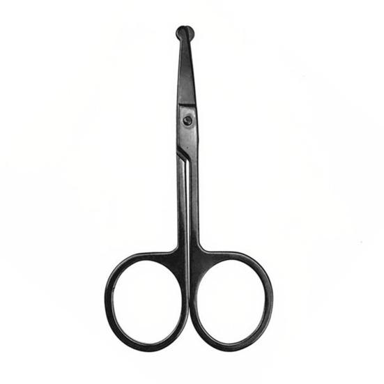 

Ножницы для волос в носу, безопасные, антикоррозийные, из нержавеющей стали, ножницы для бровей, усов, носа, для подарка чёрный