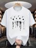 Sommer Herren 100 Baumwolle Lässig Locker Übergröße Pokerkarte Muster Gedruckt Sport Bequem Rundhals Kurzarm T-Shirt