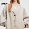 ONLY Women's 2024 Autumn Double-faced 100% Wool Mid-length Coat