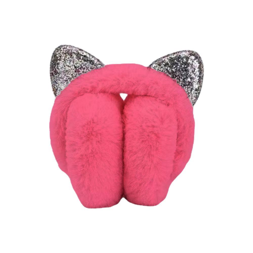 Winter Warm Plush Earmuffs Earflaps, for Women Children Riding Ski Ear Protection Cartoon Cat's Ears Fur Soft Cashmere Earflaps