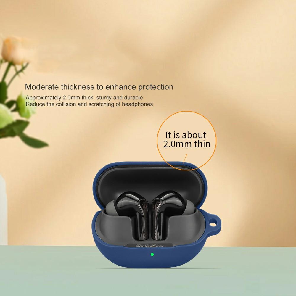 For SoundPEATS Air5 Pro Silicone Case with Anti Lost Buckle Bluetooth-Compatible Earphones Protective Cover