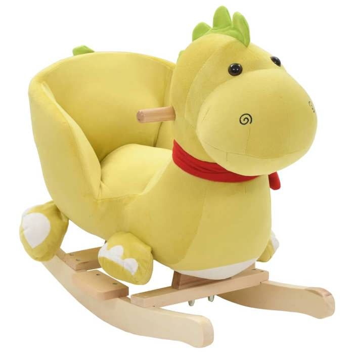 Dragon à bascule en peluche VIDAXL - Vert - 60x32x53 cm - Pour enfants de 12 mois et plus