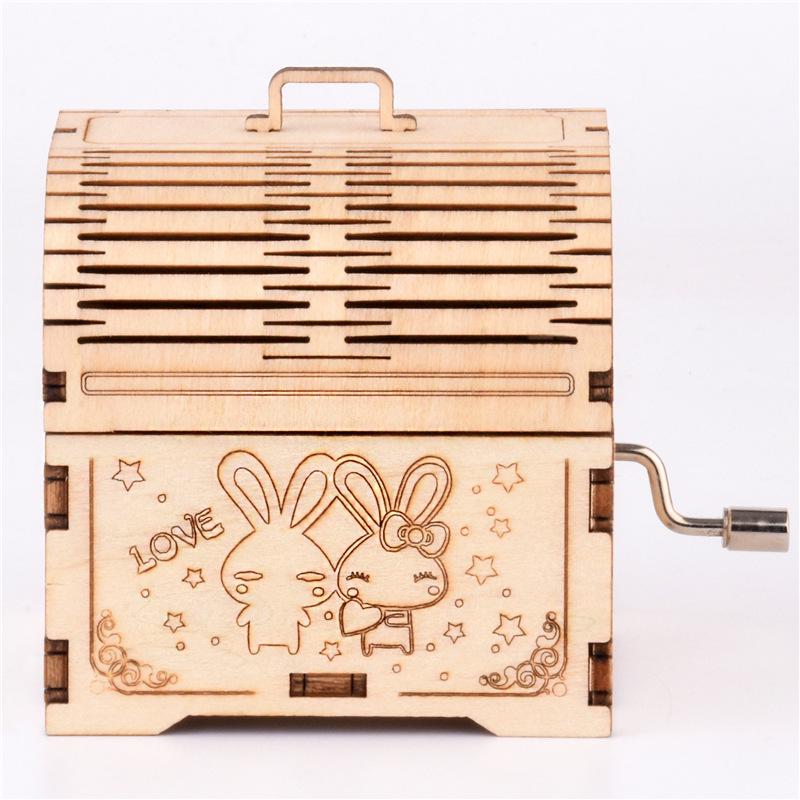Handmade 3D Wooden Puzzle Music Box for Kids - DIY Educational Treasure Box