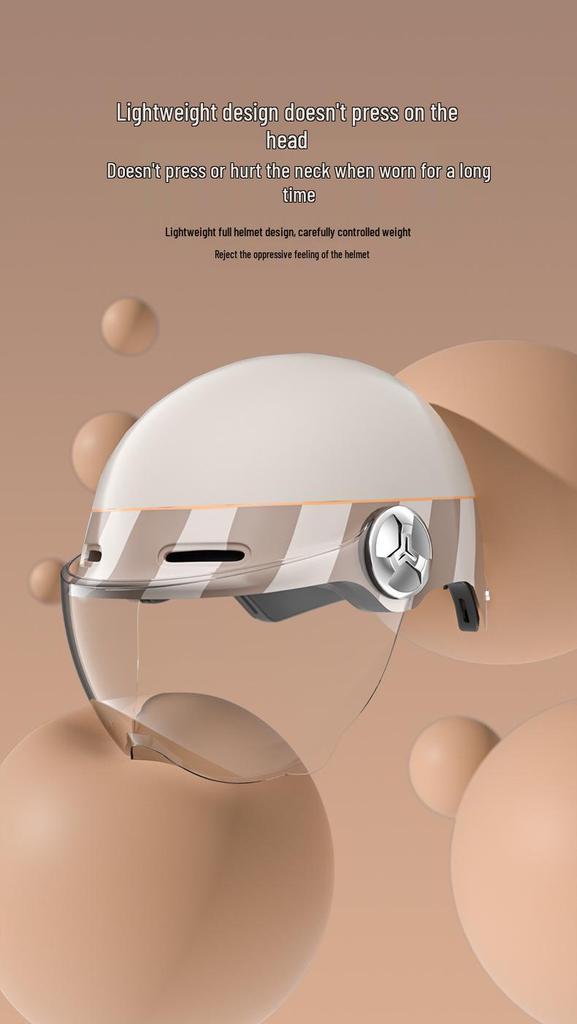 3C Universal Safety Helmet for Electric Scooters & Motorcycles - Summer Half Helmet for Men & Women