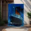 Titanic Flanellen Deken Zacht Warm All-Season Plaid, Ontwerp voor Kamperen, Autoreizen, Wandelen Bank, Bed, Kantoor Perfect Cadeau voor Feesten