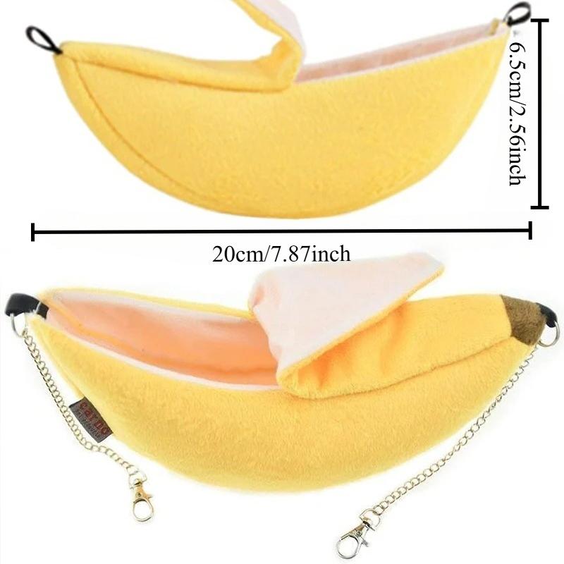

1pc Hamster Bed House Banana Hammock Small Animal Warm Bed House Cage Accessories Suitable for Honey Bag Glider Bird Pets