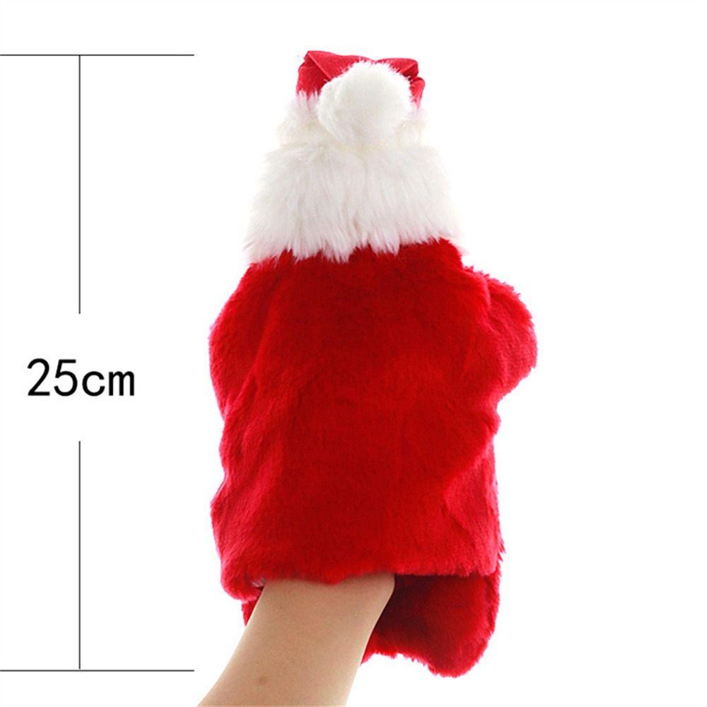 Hand Toy Christmas Gifts Santa Claus Plush Toys Big Hand Puppet Christmas Puppet Fingers Puppets