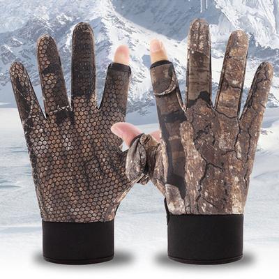 Autumn Winter Warm  Outdoor Glove Thickened Cotton Warm Mittens Ski Fishing Cycling Riding Waterproof Gloves Non Slip